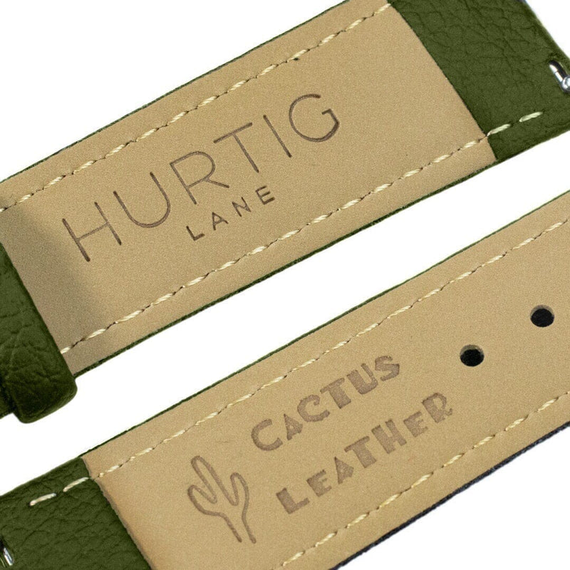 Mykonos CACTUS Leather Watch Gold, Black & Green Watch Hurtig Lane Vegan Watches
