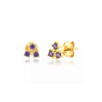 Vistosa Trio Gold Earrings- Champagne Necklaces Hurtig Lane