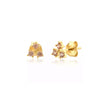 Vistosa Trio Gold Earrings- Sapphire Blue Necklaces Hurtig Lane