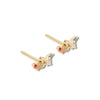 Rainbow Gold Earrings Dazzle Cluster Jewellery Hurtig Lane Vegan Watches