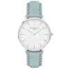 Hymnal Vegan Suede Watch Silver, White & Coral Watch Hurtig Lane Vegan Watches