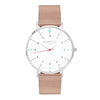 Moderna Stainless Steel Watch Silver, White & Rose Gold - Hurtig Lane - sustainable- vegan-ethical- cruelty free