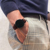 sustainable men's watch black and brown