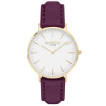 Hymnal Vegan Watch Suede Gold, White & Duck Egg Blue Watch Hurtig Lane Vegan Watches