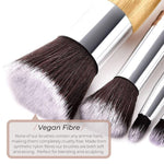 Vegan Eyeshadow Blender Makeup Brush- Bamboo and Silver Makeup Brushes Hurtig Lane